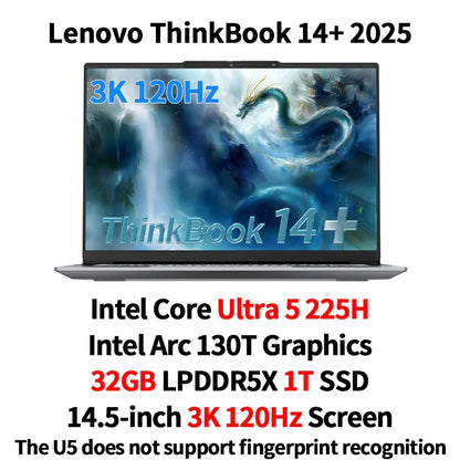 【2025 New】Lenovo ThinkBook 14+ Laptop U5-225H/U7-255H/U9-285H Arc 130T/140T 14.5inch 3K 120Hz Matte Screen
