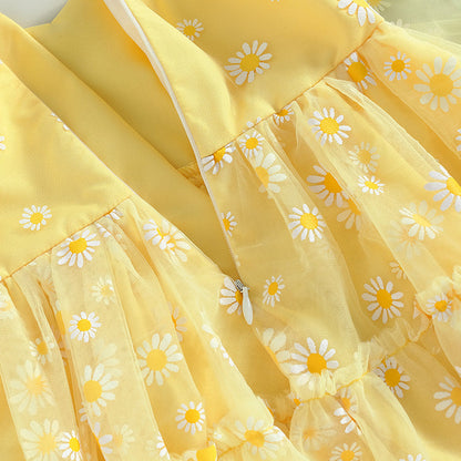 Pudcoco-Robe princesse en tulle à manches longues pour bébé fille, robe trapèze pour tout-petit, élégante, AndrPrint Destroy, maille, fête, 3M-3T