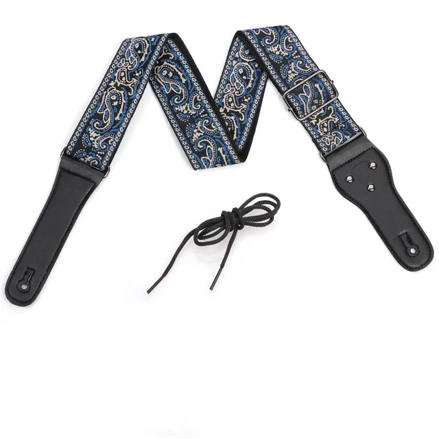 JEStrap en coton épais brodé réglable, JEStrap pour basse électrique acoustique