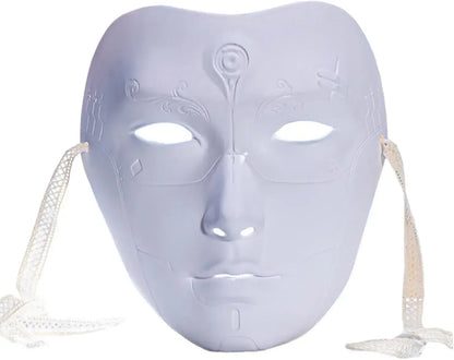 Masque de fête pour adultes, maquillage peint à la main, masque complet de file d'attente de carnaval, mascarade Kabuki pour carnaval Mardi Gras Cosplay