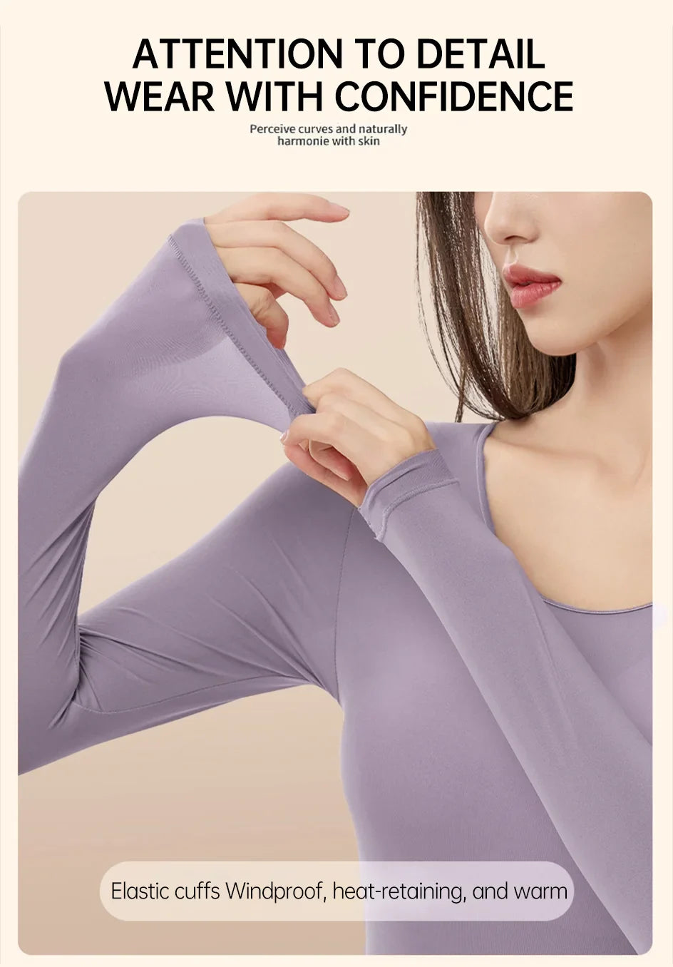 POKARLA 1 ensemble de sous-vêtements thermiques chauds intimes Sexy longs Johns femmes en forme de ensembles femme col moyen vêtements de mise en forme thermique
