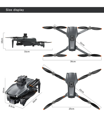 Nouveau Drone GPS L600 PRO MAX/PRO 5KM 4K professionnel HD double caméra 3 axes cardan 360 ° Jouet quadrirotor sans balais pour éviter les obstacles