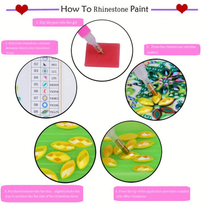 6 DIY diamond paintings Christmas-themed paper greeting cards with diamond stickers are perfect for family gatherings