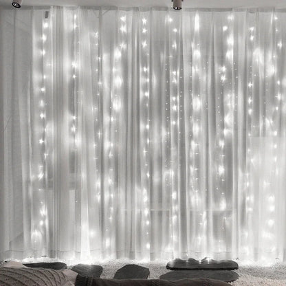 USB Curtain String Lights 8 Lighting Modes LED Light for Outdoor Garden Wedding Christmas New Year Home Decoration