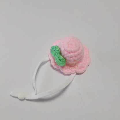 Cute Handmade Knitted Hat Hamster Decoration Chipmunk Guinea Pig Hamster Accessories Hamster Toy Halloween Christmas Pet Decor