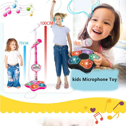 Musical Microphone Speaker With Popular Song Music Instrument Toys Brain-Training Educational Toy Birthday Gift for Girl Boy