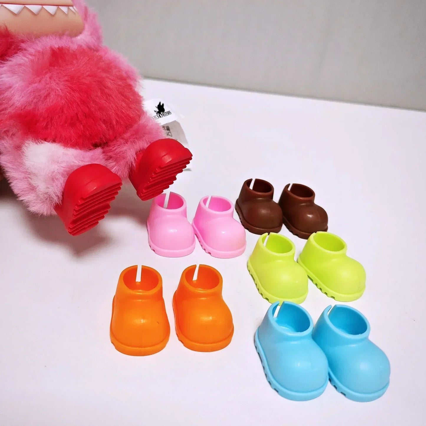 Labubu Doll Shoes For 15-17cm Ropa 3.0 Labubu V1 V2 V3 Rain Boots Colorful Beach Shoes Sitting Party Accessories