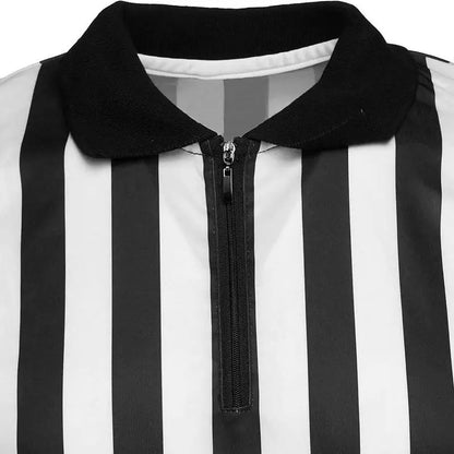 Uniforme d'arbitre rayé à manches courtes, Style professionnel, chemise de terrain de Football et de basket-ball pour hommes, articles de sport à col