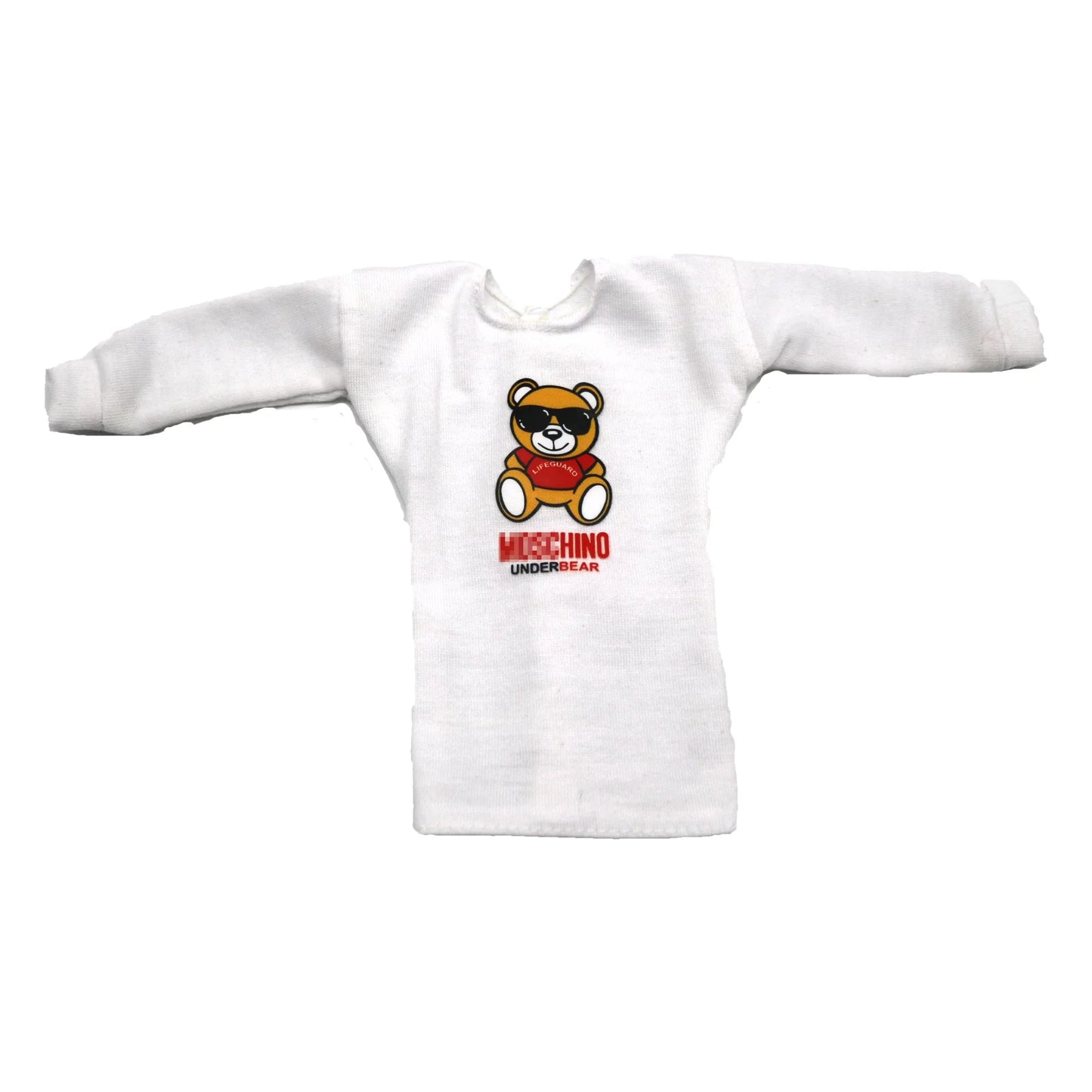 Nouvelle robe blanche imprimée petit ours de 30 cm pour poupée 1/6, accessoires vestimentaires quotidiens pour poupées Barbie