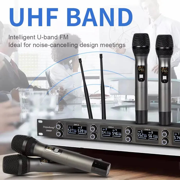 550-587mhz K-25R 8 channels outdoor uhf  karaoke singing performance sound system wireless microphone system professional
