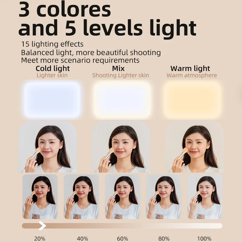 Lampe LED de poche pour Selfie, pour IPhone, IPad, téléphone portable, ordinateur portable, Clip, remplissage Flash, vidéo, Photo, lampe de photographie