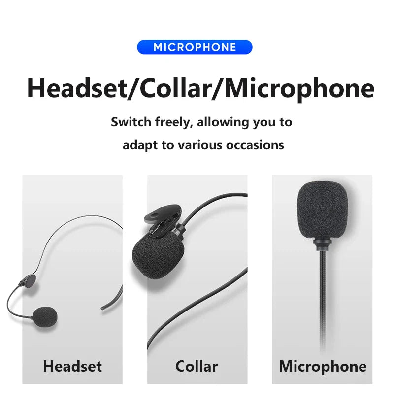 UHF Speech Wireless Microphone Lapel Headset Mini Portable Receiver Transmitter Professional Public Speaking Plug And Play