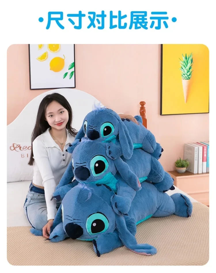 Peluche Stitchou de 100 cm, grande taille, oreiller long, jouet pour fille, jambes serrées, cadeau d'anniversaire pour enfant