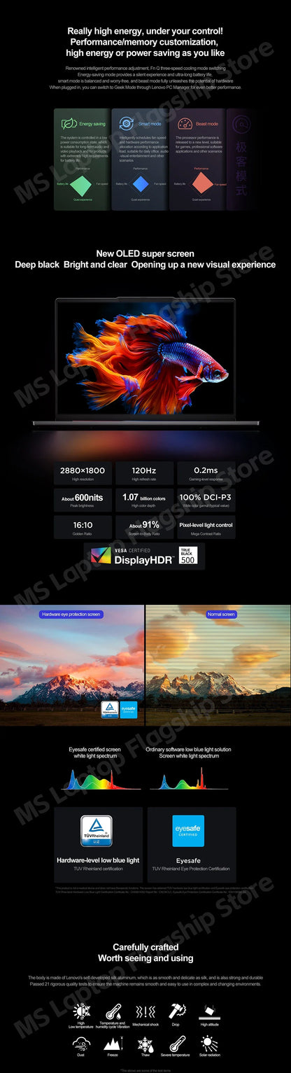 【HOT】Lenovo Xiaoxin Pro 14 8845H/780M 32G+1T 14inch 2.8K OLED 120Hz Screen