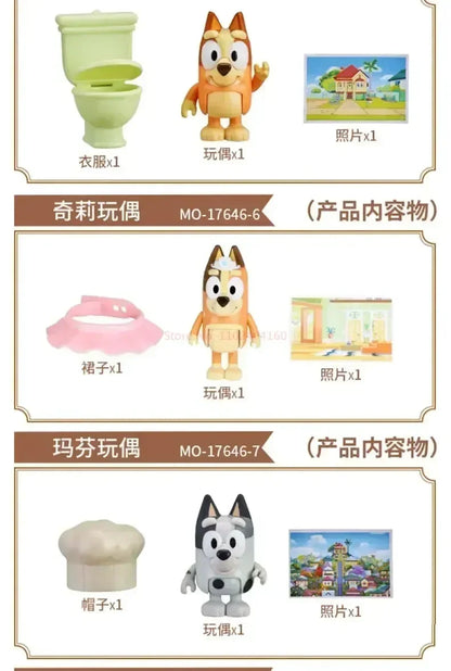 Muse Moose Bluey Famille Jouet Bluey Et Amis Bingo Bandit Poupée Ornements De Poupée Cadeau D'anniversaire Pour Enfants Jouet Maison De Jeu Ornements