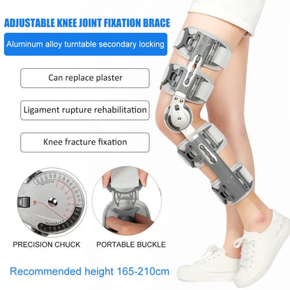 Genouillère à charnière Dean, genouillère post-opératoire pour la stabilisation de la récupération, blessures ACL, MCL et PCL, soutien de jambe réglable Orth4WD