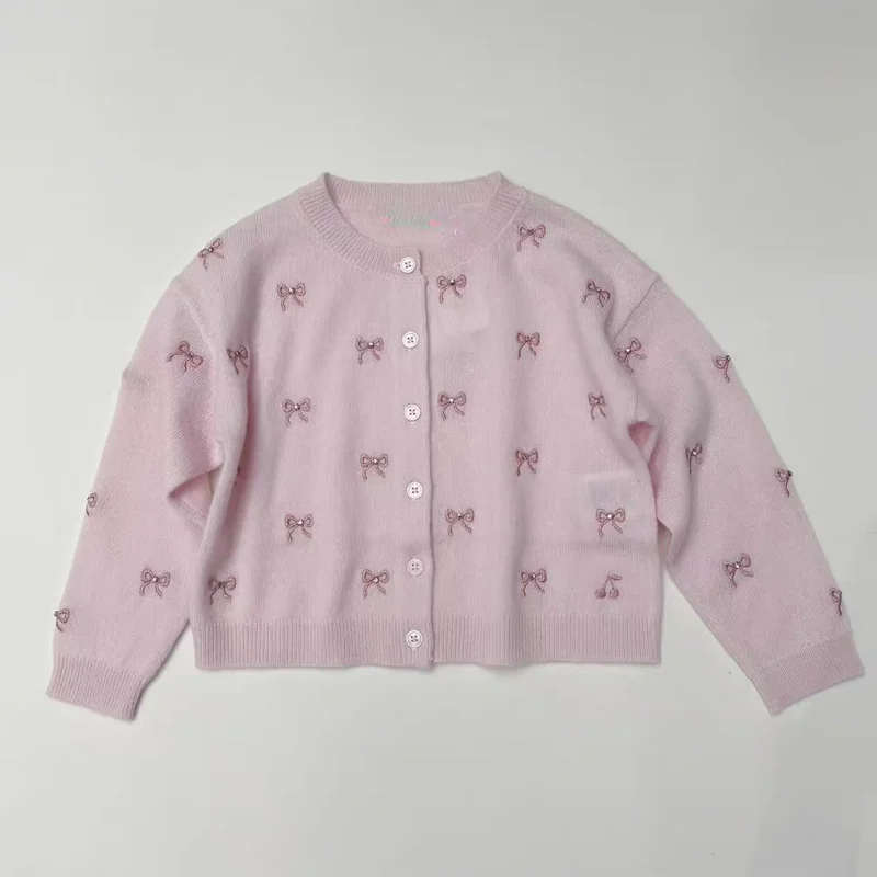 Per-sale 2025 Autumn Winter BP Girls Embroidered Denim Skirt Boys Denim Jacket Kids Dresses for Girls Boy Pant Cherry Cowboy Set