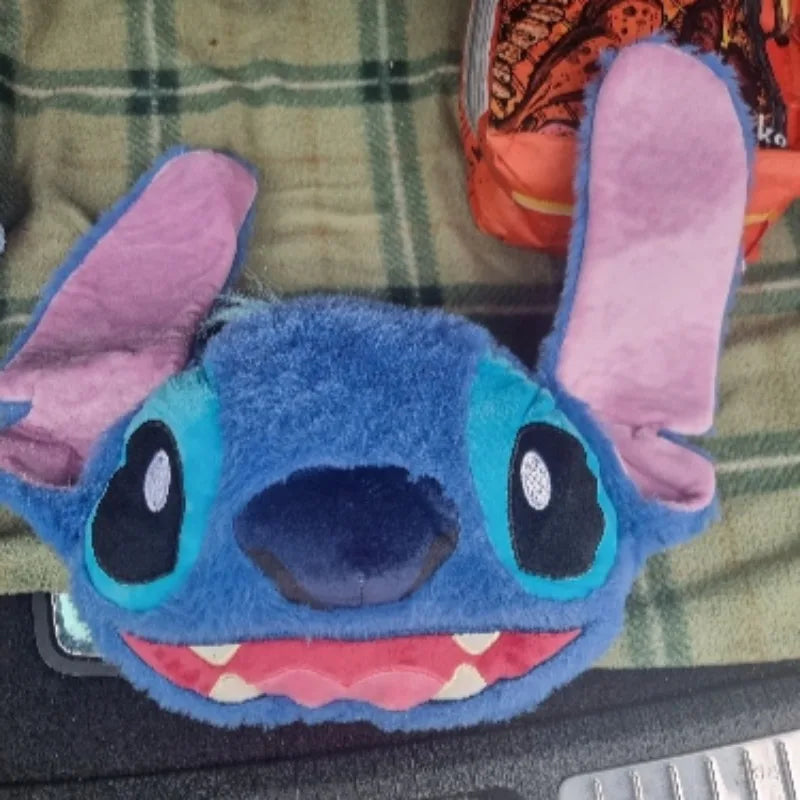 Stitch Car Headrest Neck Pillow Cute Cartoon Animal Soft Stuffed Doll Throw Pillow Car Auto Interior Accessories Christmas Gifts