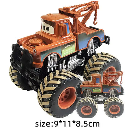 Pixar Cars 2 3 lutteur Mater et Lightning Mcqueen série de course véhicule en alliage métallique jouets pour enfants cadeau de collection à jambes hautes