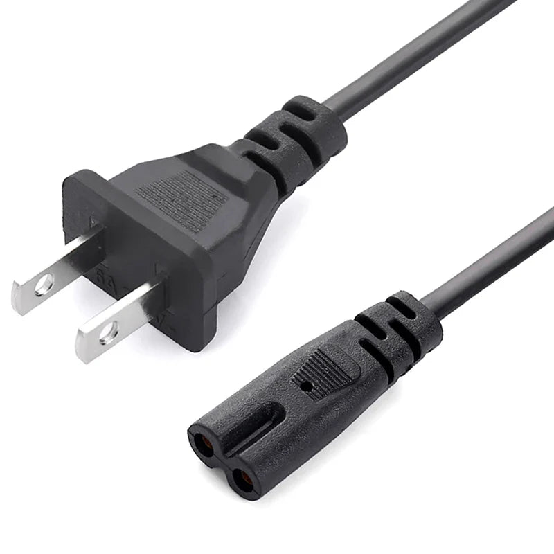 EU Power Cable 2pin IEC C7 US Power Extension Cord For Dell Laptop Charger Epson Printer Radio Speaker PS4