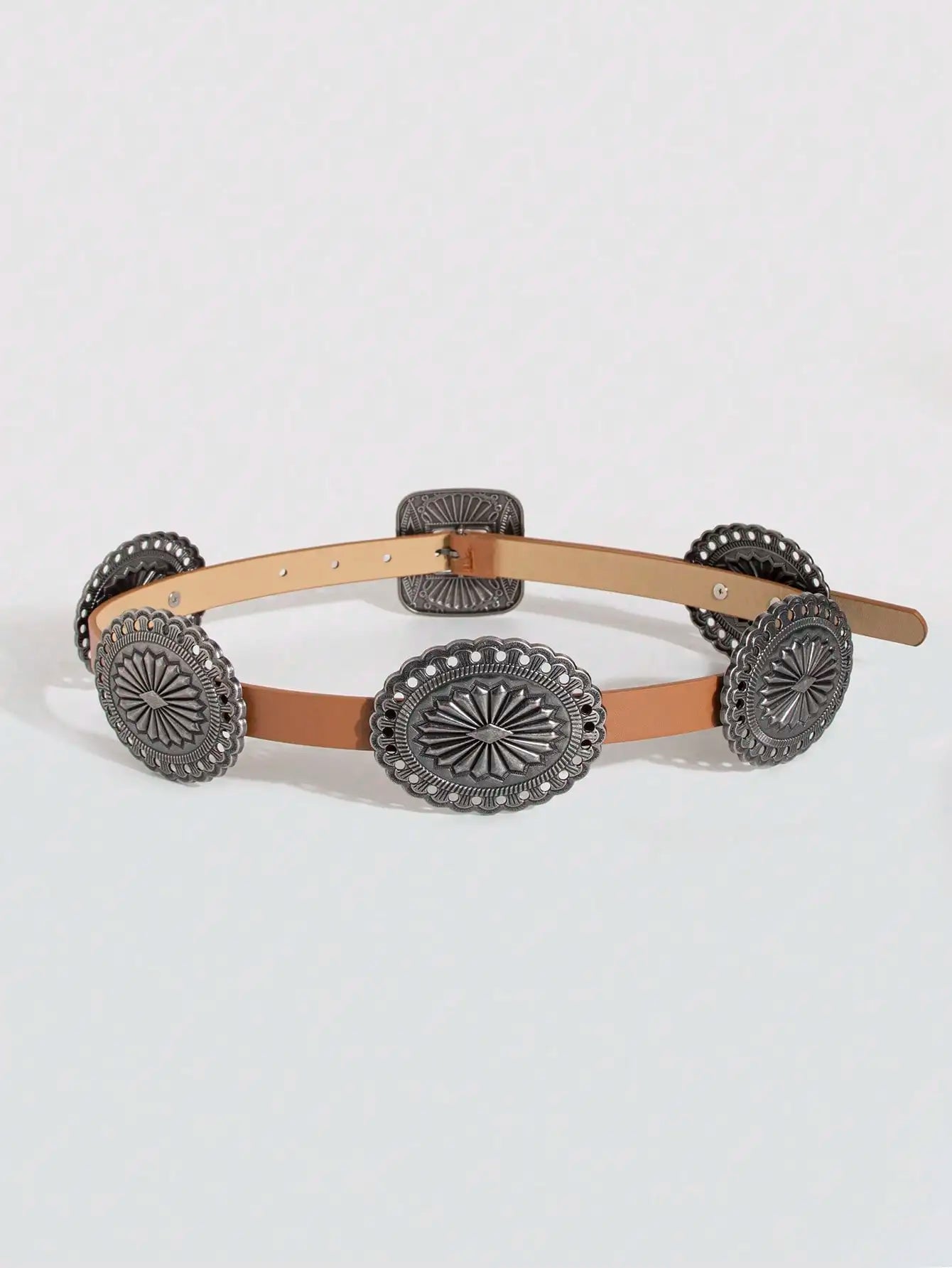 Ceinture robuste en métal sculpté pour femmes, 1 pièce, Style Punk, accessoire Cowboy Cowgirl, Boho