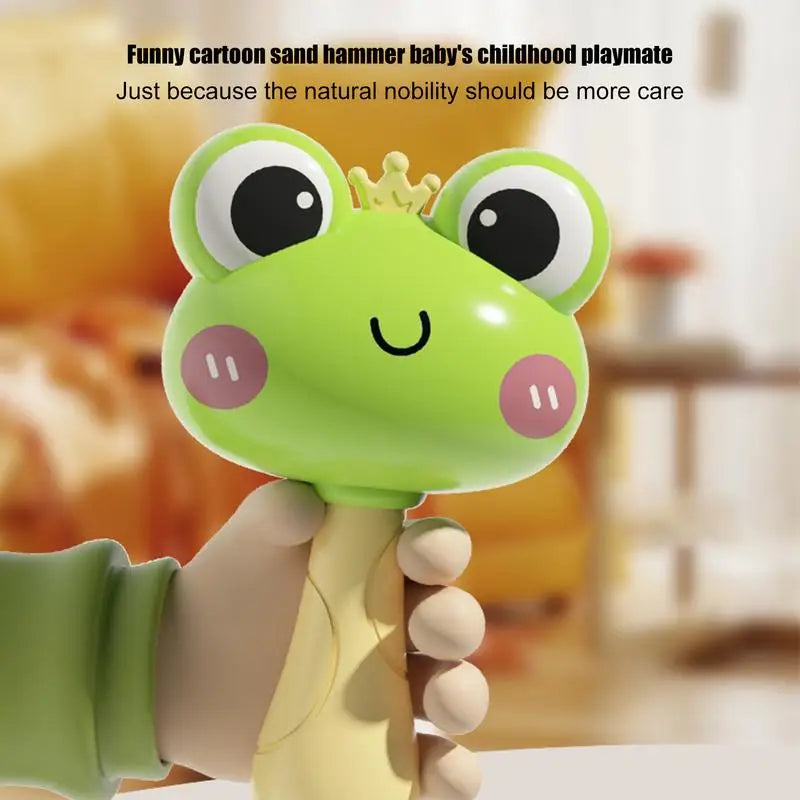 Maracas mignons de canard de grenouille pour des enfants, jouets musicaux d'illumination créative de bébé, secoueur de hochet, anniversaire d'enfants, faveurs de bébé