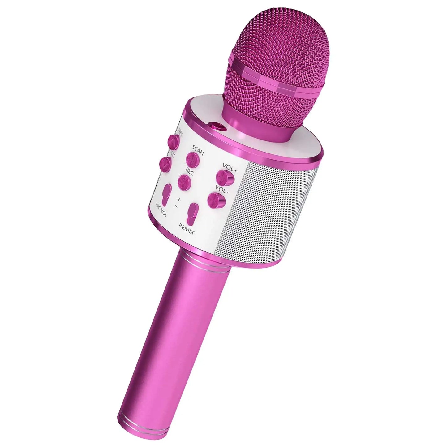Wireless Bluetooth Karaoke Microphone, 5-in-1  Mic with Built-in Stereo Speaker/4 Voice-Changing Effect, Great Gifts