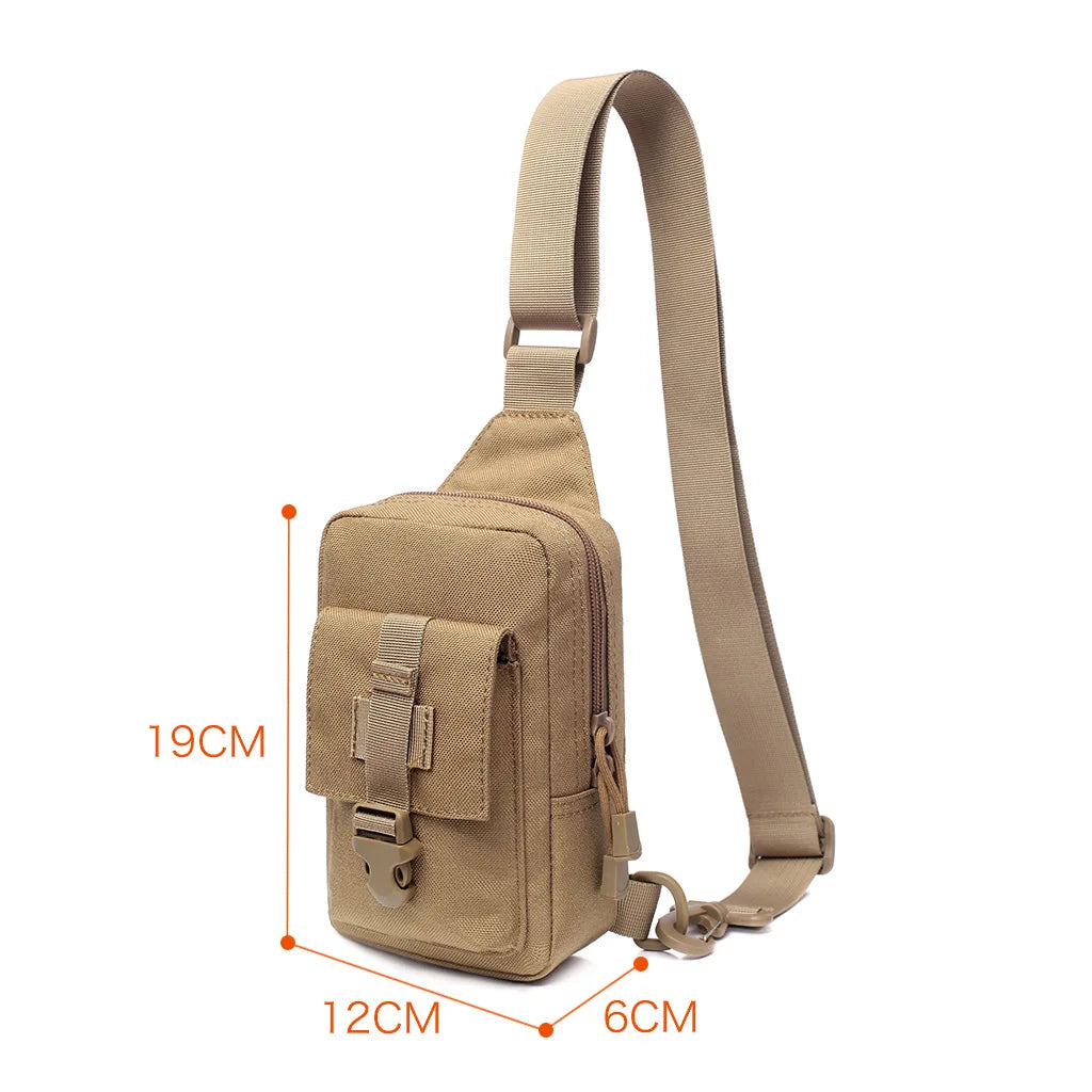 Petit sac de poitrine de Camouflage antivol pour l'extérieur, sac à bandoulière de randonnée en Nylon pour chasse, pêche, Camping, Cycking