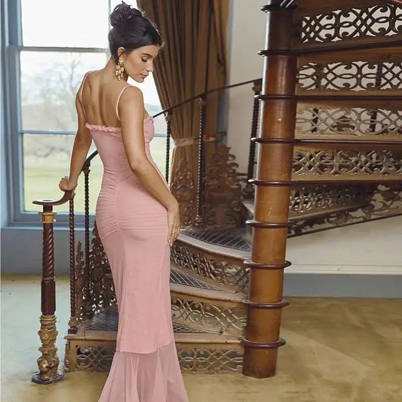 Avrilyaan Hollow Out Split Sexy Dress Women Irregular Elegant Evening Party Long Dresses Backless Bodycon Summer Dress Vestidos