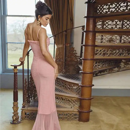 Avrilyaan Hollow Out Split Sexy Dress Women Irregular Elegant Evening Party Long Dresses Backless Bodycon Summer Dress Vestidos