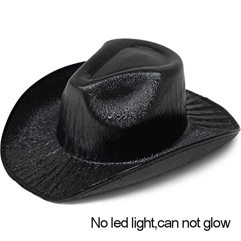 Chapeau de Cowboy nacré, Costume de danse, casquette de Cowgirl scintillante, pour boîte de nuit néon, nouvel arrivage