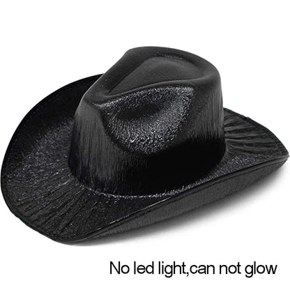 Chapeau de Cowboy nacré, Costume de danse, casquette de Cowgirl scintillante, pour boîte de nuit néon, nouvel arrivage