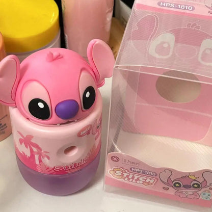 Stitch Pencil Sharpener Manual Crank Style Cute Alien Cartoon Sharpener Fun School Supplies For Back To School Gift