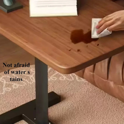 Table de chevet à petit bord en acier inoxydable, bureau Mobile pour la maison, chambre à coucher avec roulettes, bureau d'apprentissage à levage facile, établi