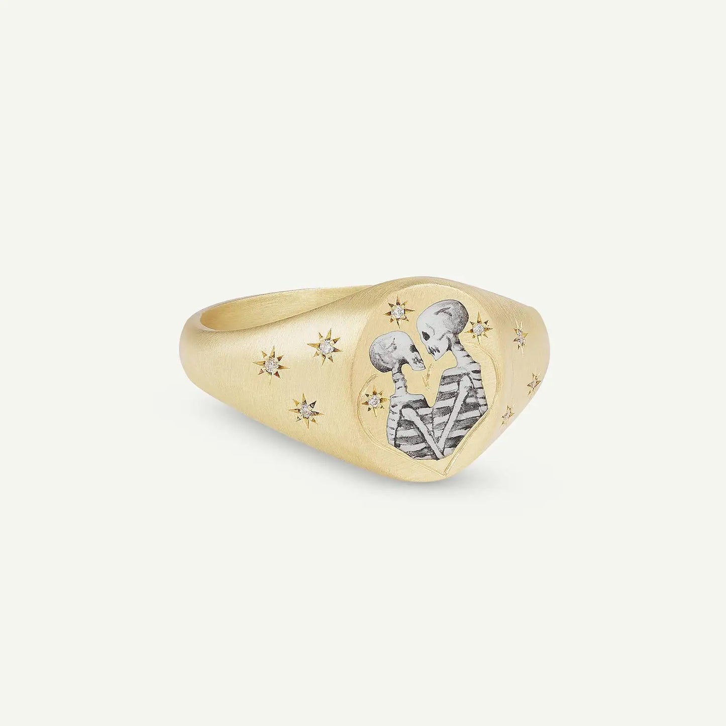 Fashionable and popular stainless steel painted ring, for Valentine's Day, Lion, Mermaid, Love, gold plated, women's jewelry, тильц®