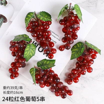 5PCS 12/18/24/36/60/85/100 Heads Artificial Grapes Christmas Halloween Wedding Party Home Garden Hanging Decoration Fake Fruits