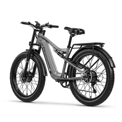 Shengmilo S600 gros pneu vélo électrique 2000W avec deux moteurs 48V17.5AH batterie 26 pouces e vélo adulte, vélo électrique de montagne