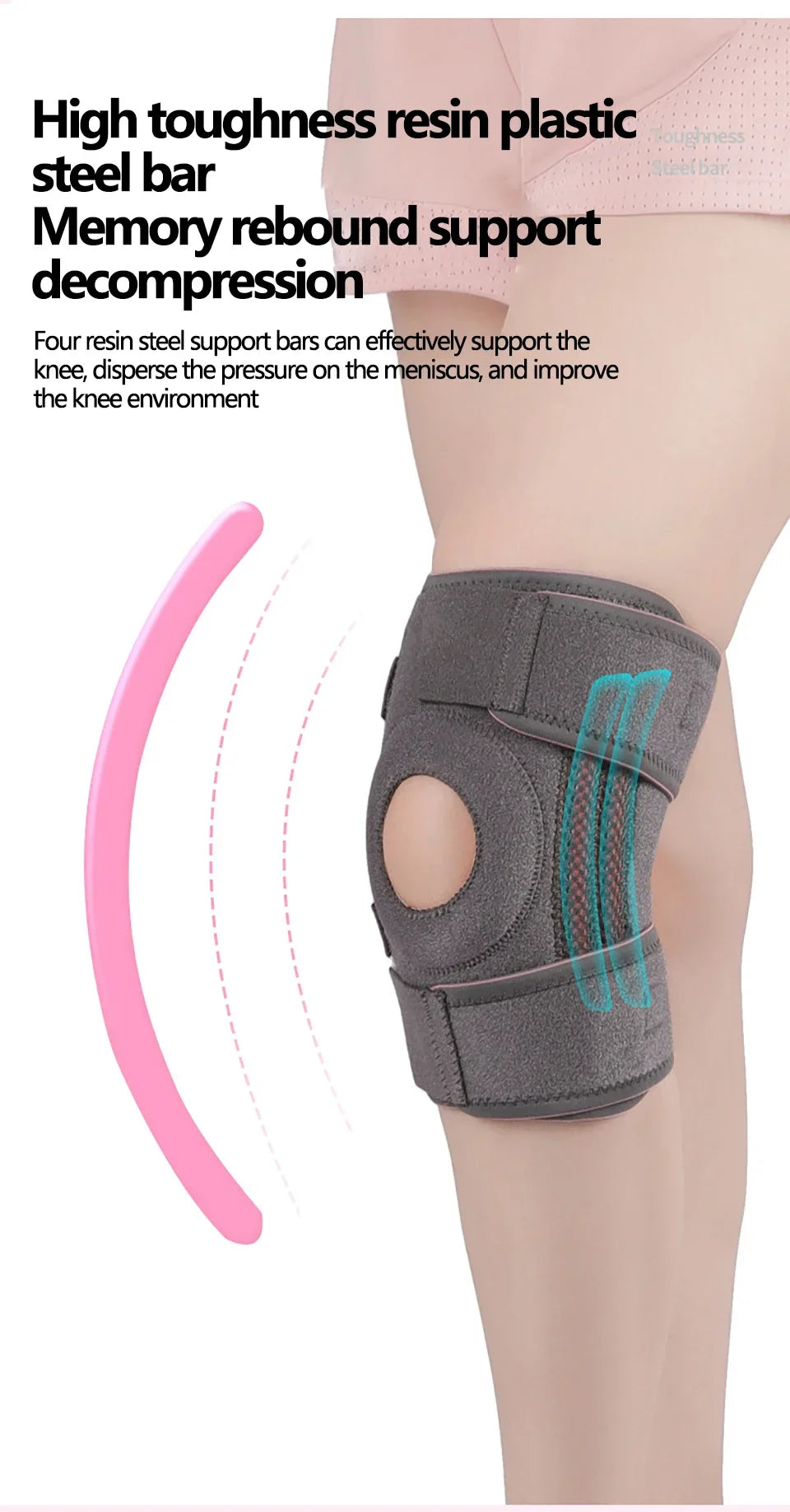 1PC genouillère orthopédique genouillère soutien douleur articulaire Relif rotule protecteur réglable Sport genouillère garde ménisque Ligament