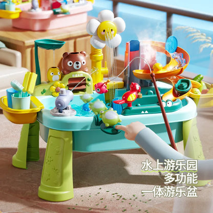 Jouets de cuisine pour enfants électriques amusants jouets de jeu d'eau évier de lavage de vaisselle pêche vaisselle jeu de rôle maison bébé jouet d'éducation précoce