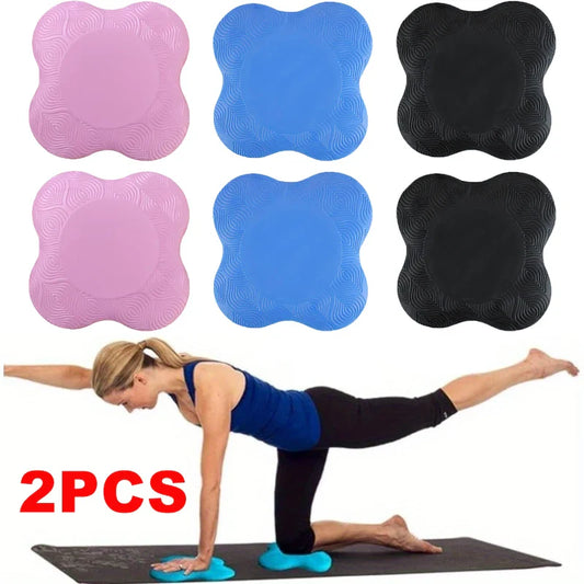 2 tapis de yoga en TPE, épais, antidérapants, coussinets de protection pour les genoux, tapis de fitness, coudière, genouillère, support plat et doux