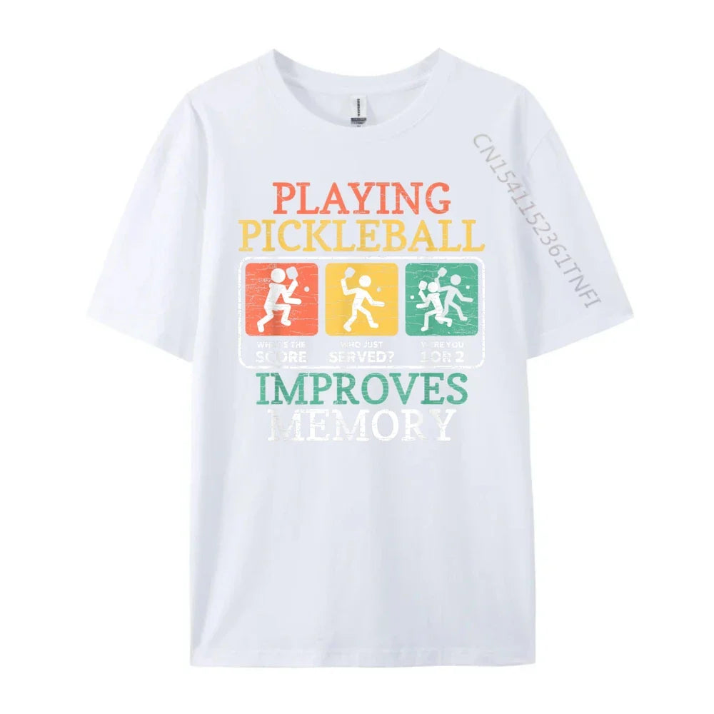 T-shirt graphique pour homme, couleur rose, améliore la mémoire, pour le nouvel an 2025