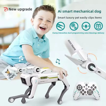 Teeggi électrique RC Robot Intelligent chien avec pince multifonction RC mécanique chien jouet éducatif bionique Robot Intelligent jouet cadeau