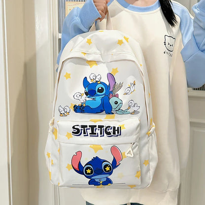 Stitch Print Backpack, Large Capacity SchoolBag, Ideal for Daily & Travel Essentials, Gift Bag, School Backpack, Travel Daypack