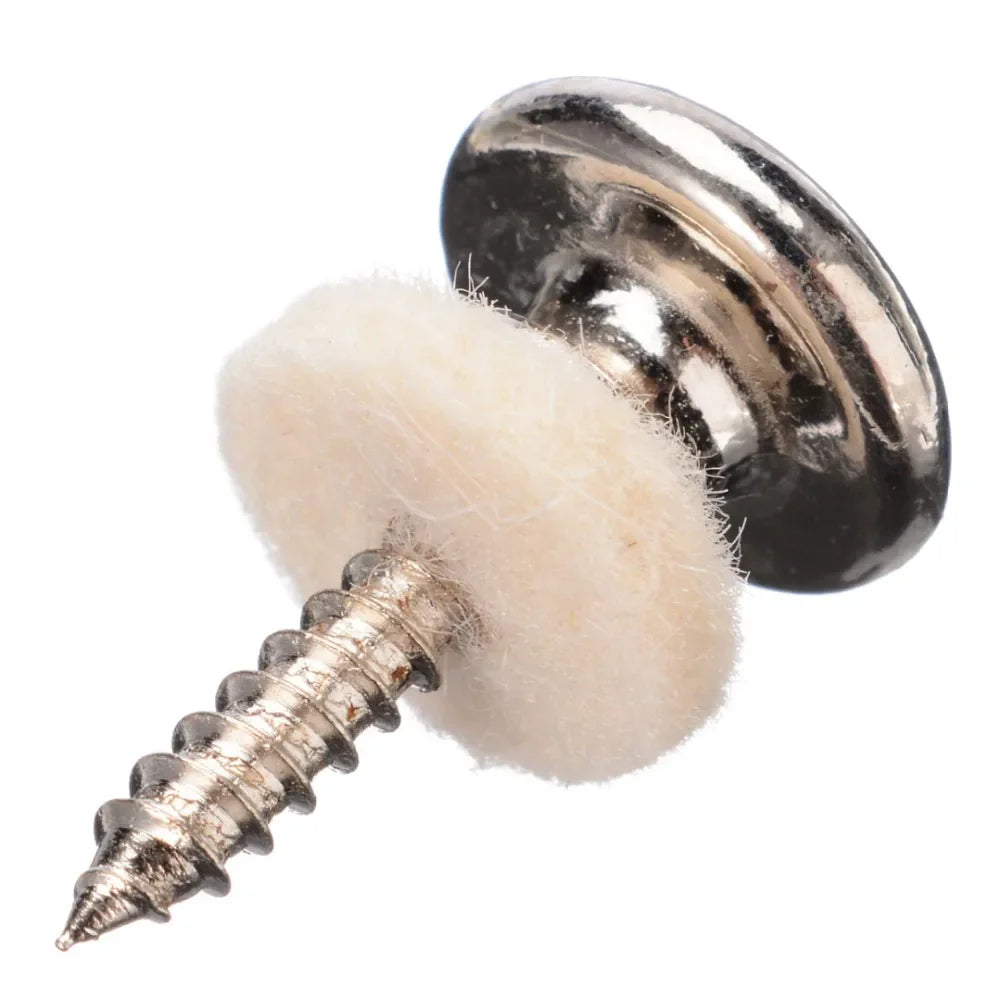 Serrures de sangle de guitare en cuivre chromé, 2 pièces, têtes de champignons, basse, broches, boutons de boucle de ceinture, argent/noir/argent, nouveau