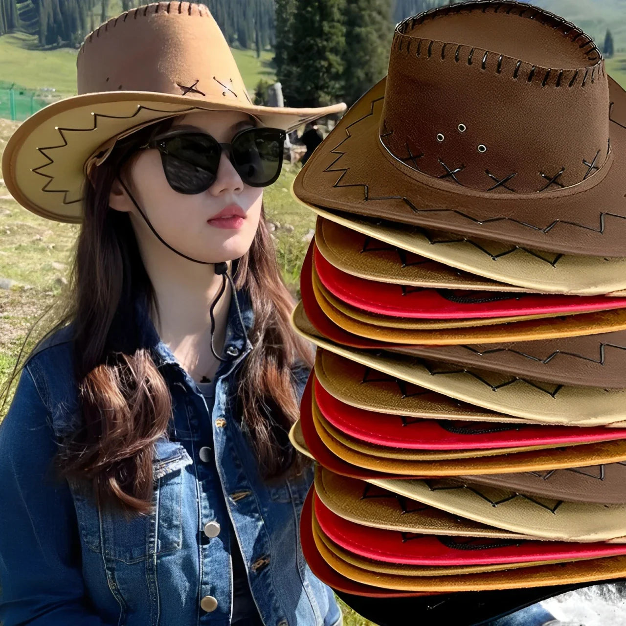 Chapeau de Cowboy Simple pour adultes, casquette de Cowgirl occidentale, accessoires de Costumes d'anniversaire d'halloween, décorations de vacances, cadeaux