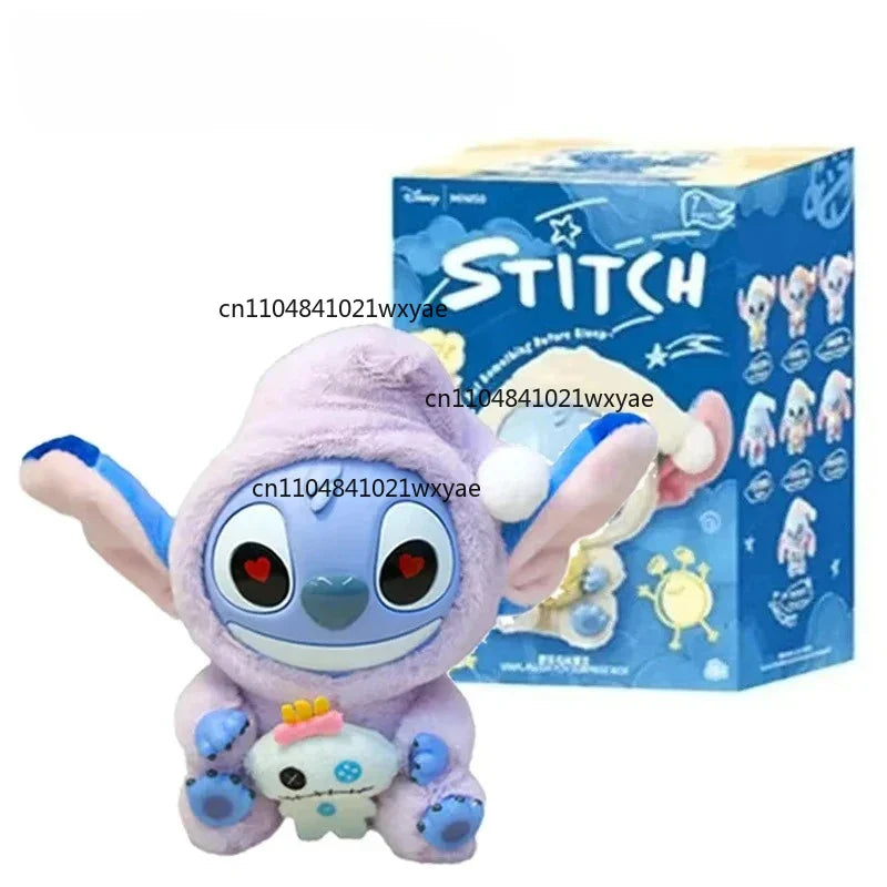 Stitch Eat Something Before Sleep Series Blind Box Plush Vinyl Toys Cute Doll Replica Mystery Box Bag Pendant Decor Gift