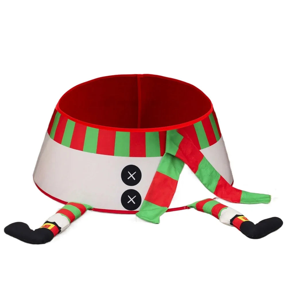 Jupe d'arbre de Noël pour la décoration de fête, couverture extérieure, bonhomme de neige, père Noël, wapiti, couverture de sol, fournitures pour la maison, bonne année, joyeux Noël