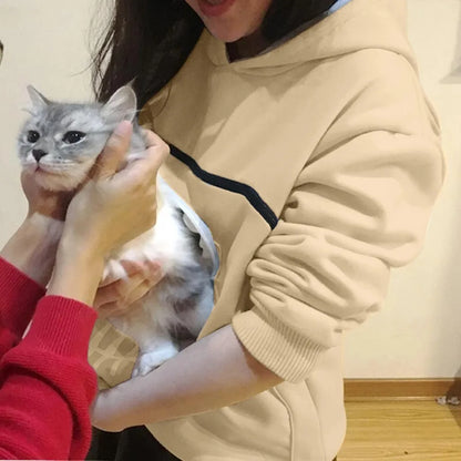 Hot Carry Pet Pocket Sweatshirt Winter Animal Pouch Hood Tops Kat Hond Keep Warm Ademend Hooded Kat Carriers Zakken Kat levert