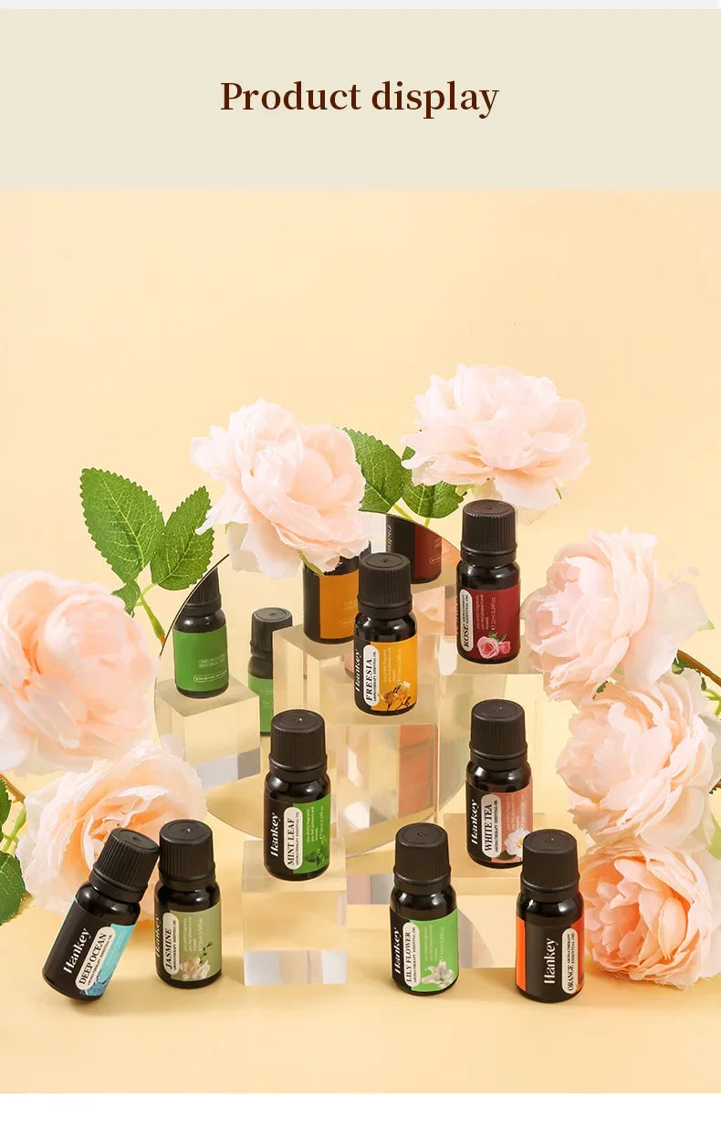 10ml Pure Essential Oil Humidifier Aromatherapy Diffuser Scented Candle Making Air Freshener DIY Aromatic Oil Jasmine Rose Ocean