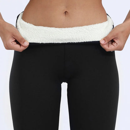 Velours hiver Leggins femmes couleur unie pantalon épais chaud velours taille haute couleur unie extérieur décontracté classique Leggings